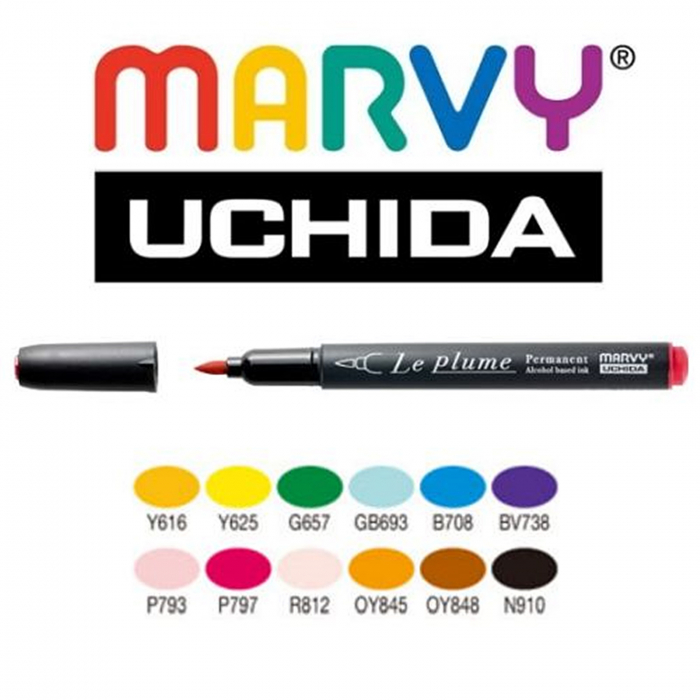 marker-grafic-permanent-le-plume-set-12-marvy-uchida [3]