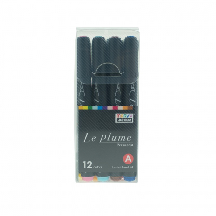 marker-grafic-permanent-le-plume-set-12-marvy-uchida [2]