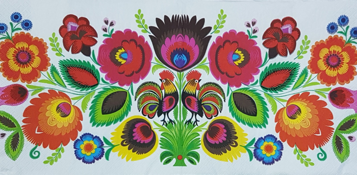 Servetel decorativ motiv floral popular [2]