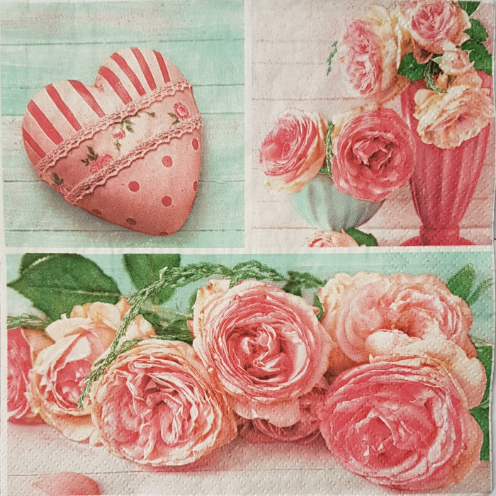 Servetel decorativ love si flori [2]