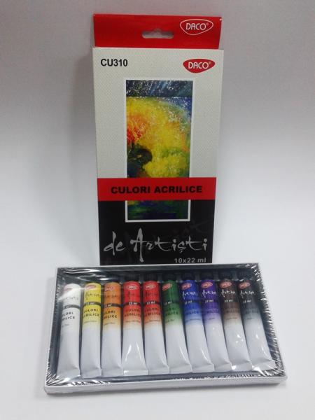 Set 10 culori acrilice pentru artisti Daco [2]