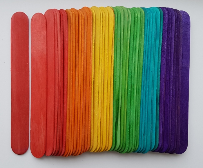 Set spatule lemn colorate 11.2 x 1 x 0.2 cm (48 buc/set) [2]