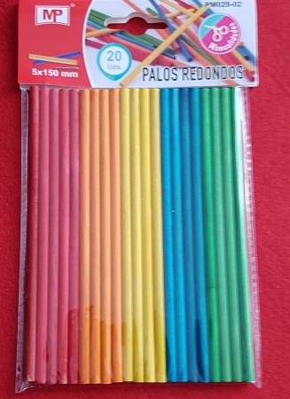 Set bete rotunde din lemn colorate [1]