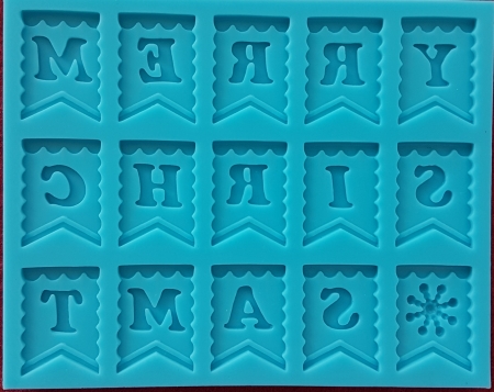 Modelare,Turnare - Mulaj din silicon ghirlanda Merry Christmas