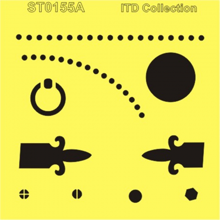 Sabloane plastic flexibile - sablon-flexibil-balamale-porti-16x16cm-itd-collection-st0155a