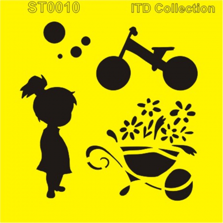 Sabloane plastic flexibile - sablon-flexibil-jucarii-16x16cm-itd-collection-st0010a
