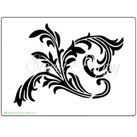 Sablon metalic - sablon-metalic-ornament-floral-sweet-poppy-sp2-108