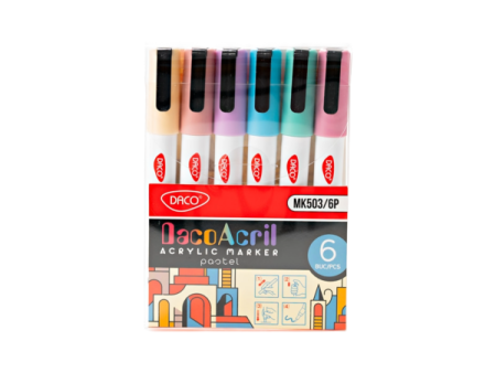 Arta plastica - Acrylic Marker Pastel – Set 6 bucăți