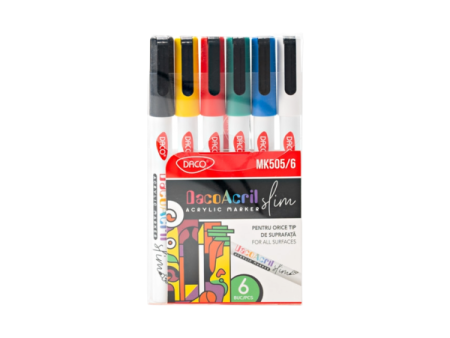 Arta plastica - Acrylic Marker Slim – Set 6 bucăți