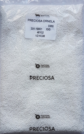Margele nisip Preciosa Ornela 10/0 - Alb sidefat 46102 [1]