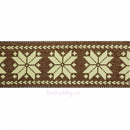 Panglici decor - banda-textila-fulg-nordic-traditional-4cm