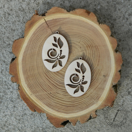 Baze bijuterii din lemn - baza-bijuterii-lemn-de-castan-oval-floral