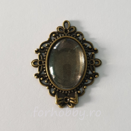 Baze si accesorii tehnice - baza-metalica-pandantiv-cabochon-sticla