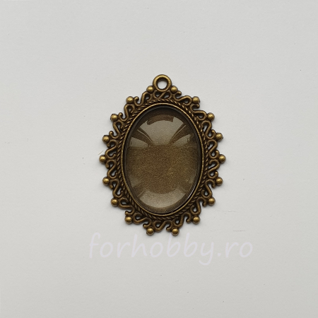 Margele si accesorii - baza-metalica-pandantiv-cabochon-sticla-oval-25x16mm-3
