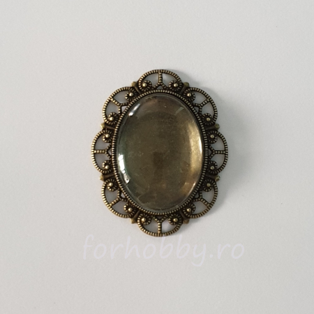 Margele si accesorii - baza-metalica-pandantiv-cabochon-sticla-30x40mm