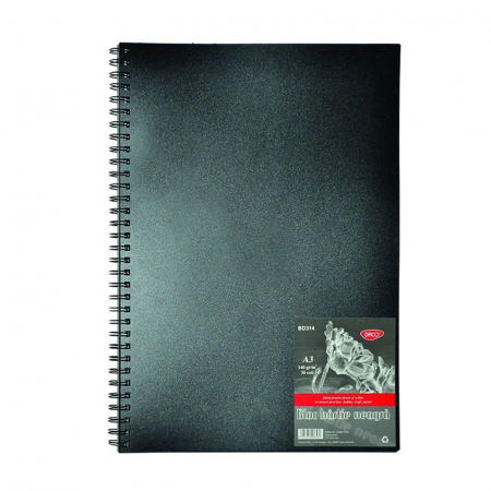 Suporturi pentru pictura - bloc-desen-hartie-neagra-140g-mp-30-file-daco