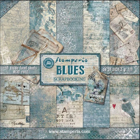 Carton/Hartie Scrapbooking - album-scrapbooking-blues-sbbl26-stamperia