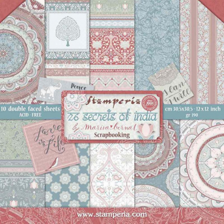 Carton/Hartie Scrapbooking - album-scrapbooking-26-secrets-of-india-sbbl71-stamperia