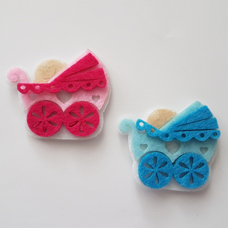 Figurine fetru - figurine-din-fetru-carucior-bebelus-2