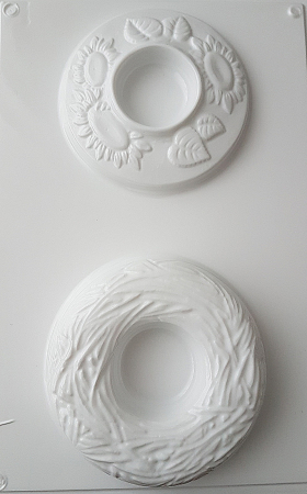 Matrite pentru ipsos - matrita-pentru-turnat-ipsos-suport-lumanare-cuib-floarea-soarelui