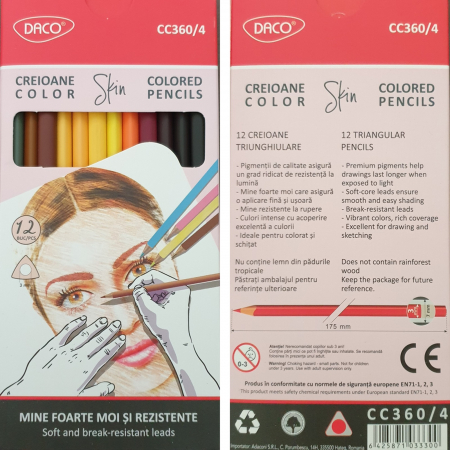 Creioane colorate, cerate - creioane-colorate-12-culori-daco-color-me-cc360