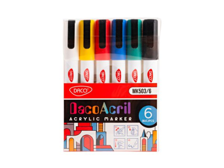 Daco Acrylic Marker – Set 6 bucăți
