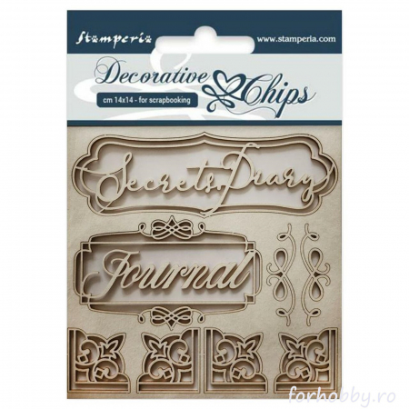 Ornamente - chipboard-jurnal-secret-stamperia-scb25