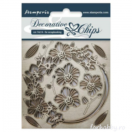 Ornamente - chipboard-ghirlanda-cu-orchidee-stamperia-scb23