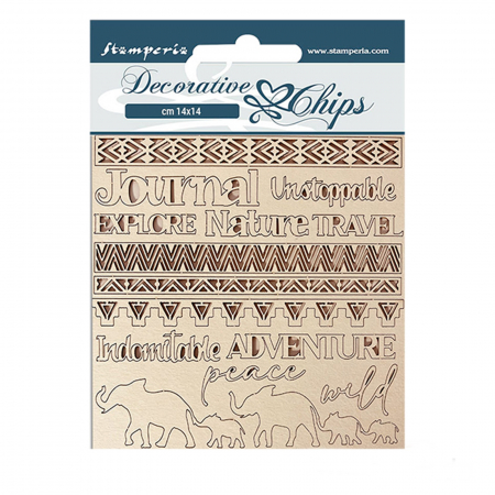 Lemn - decorative-chips-savana-adventure-stamperia-scb129