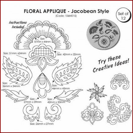 Decupator imprimeu - Aplicatii florale brodate [2]