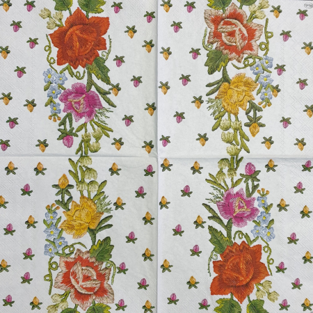 Florale, peisaje - servetel-pentru-decoupage-33x33cm-broderie-motiv-traditional-5