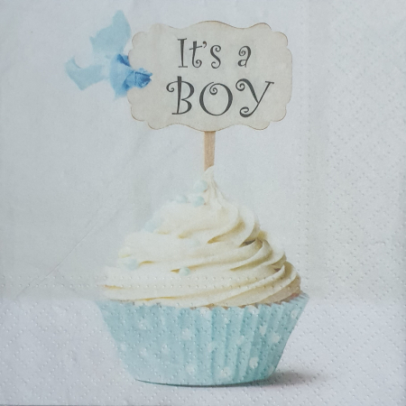 Nunta, botez, zi de nastere - servetel-pentru-decoupage-33x33cm-it-s-a-boy