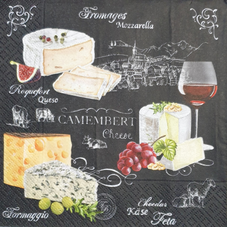 Decor - servetel-decorativ-pentru-decoupage-33x33cm-lumea-branzeturilor
