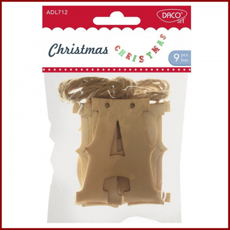 Figurine, elemente decor - cuvant-christmas-lemn-daco