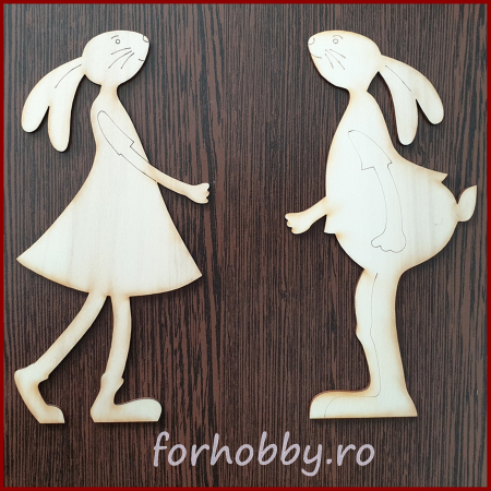 Figurine, elemente decor - figurina-din-lemn-pereche-iepuri