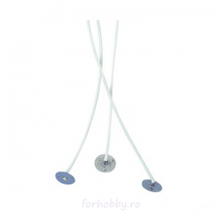 Turnare lumanari - fitil-lumanare-bumbac-cerat-cu-talpa-metalica-12cm