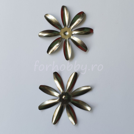 Aplice decor - forme-decorative-din-metal-floare-5cm-set-2bc