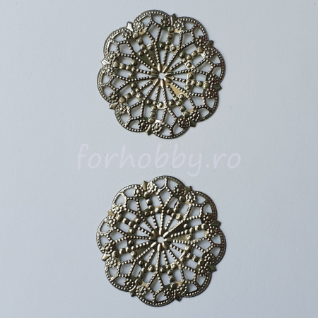 Margele si accesorii - forme-decorative-din-metal-filigran-4cm-set-2bc