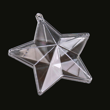 Glob tranparent/alb - glob-plastic-2-parti-in-forma-de-stea