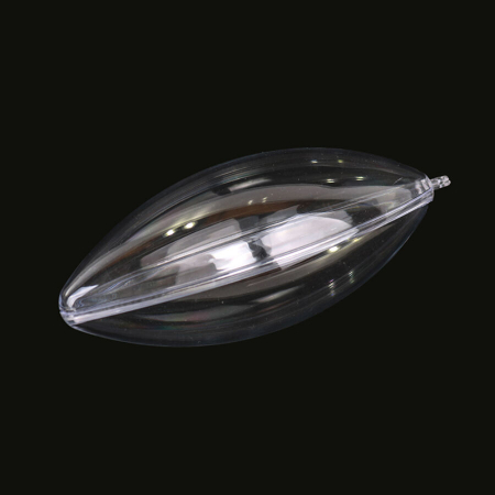 Glob tranparent/alb - glob-plastic-2-parti-ornament-brad