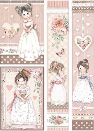 Hartie de orez - hartie-de-orez-a4-stamperia-little-girl-dfsa4452