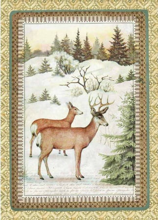 Hartie de orez - hartie-de-orez-iarna-stamperia-dfsa4328