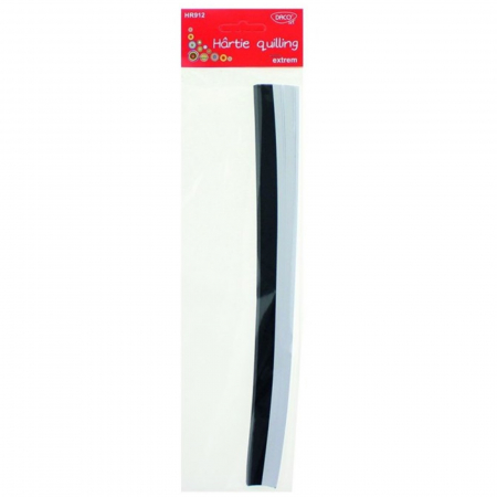 Quilling - hartie-quilling-200-30x5-alb-negru-extrem-daco-hr912