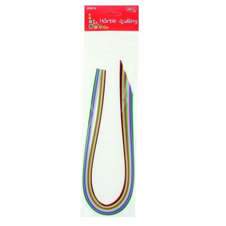 Quilling - hartie-quilling-100-50x5-mix-culori-daco-hr914