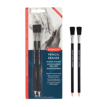 Accesorii pt pictura/ desen - radiera-creion-cu-pensula-set-2-bucati-derwent
