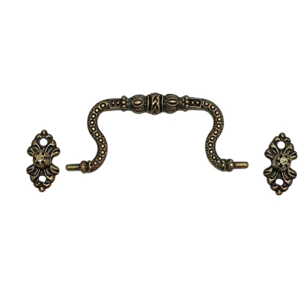 Accesorii metalice - Mâner Metalic Decorativ Bronz Antic 8,2 cm