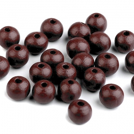 Perle/margele acrilice/lemn - margele-lemn-color-10mm-20gr