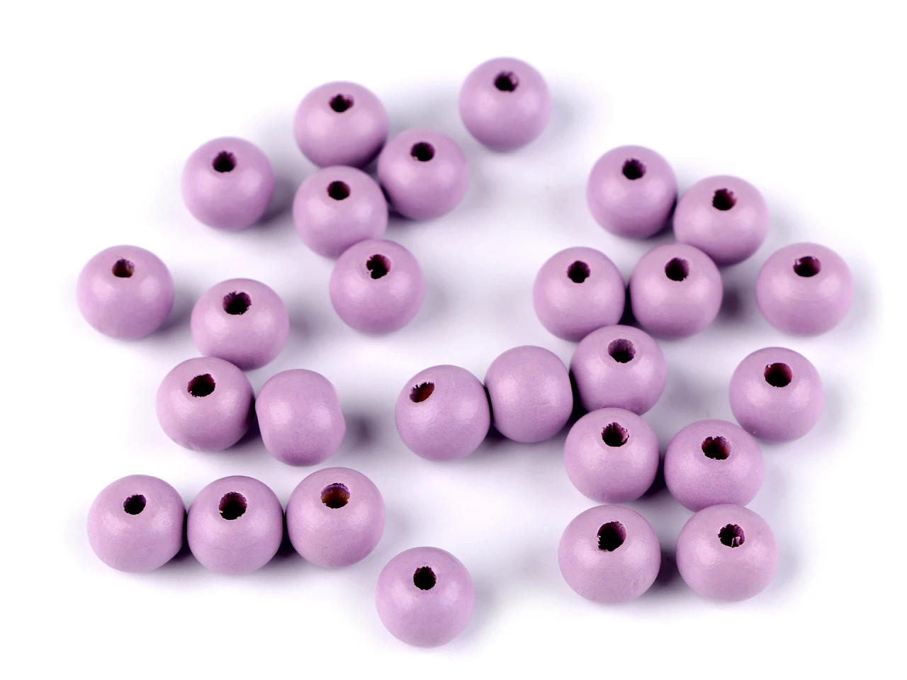Perle/margele acrilice/lemn - margele-lemn-color-10mm-20gr