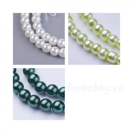 Perle/margele acrilice/lemn - margele-sticla-imitatie-perle-10mm-en-gros