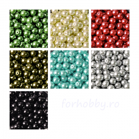 Perle/margele acrilice/lemn - margele-sticla-imitatie-perla-6mm